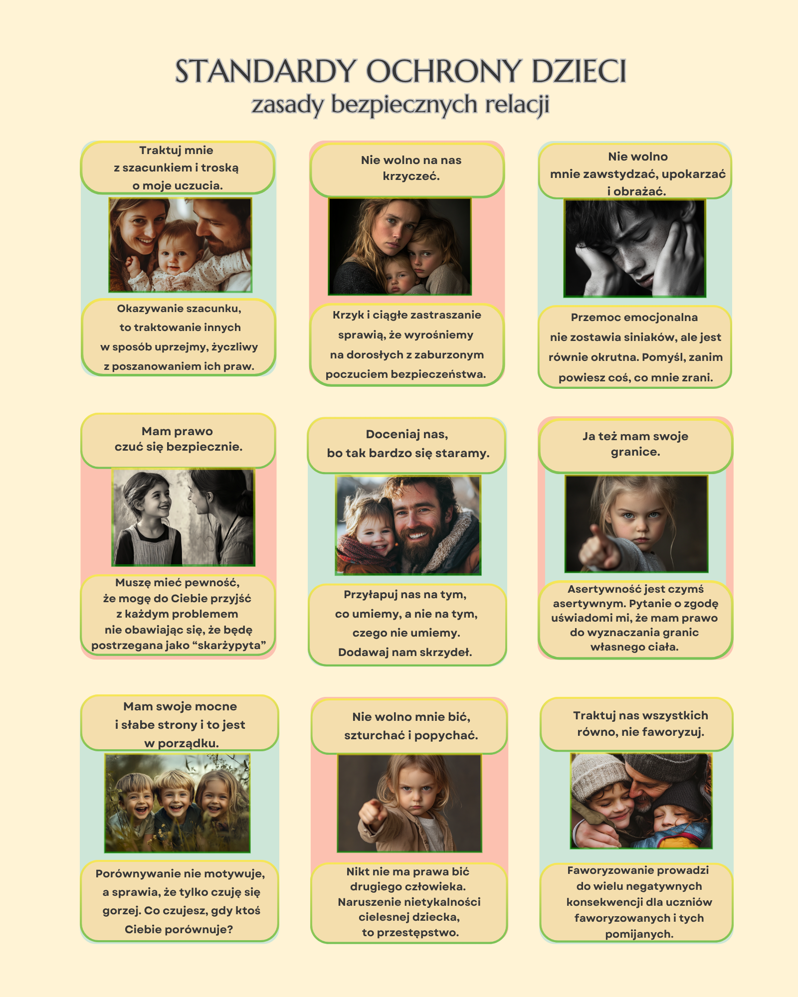 Plakat A4: Standardy ochrony małoletnich