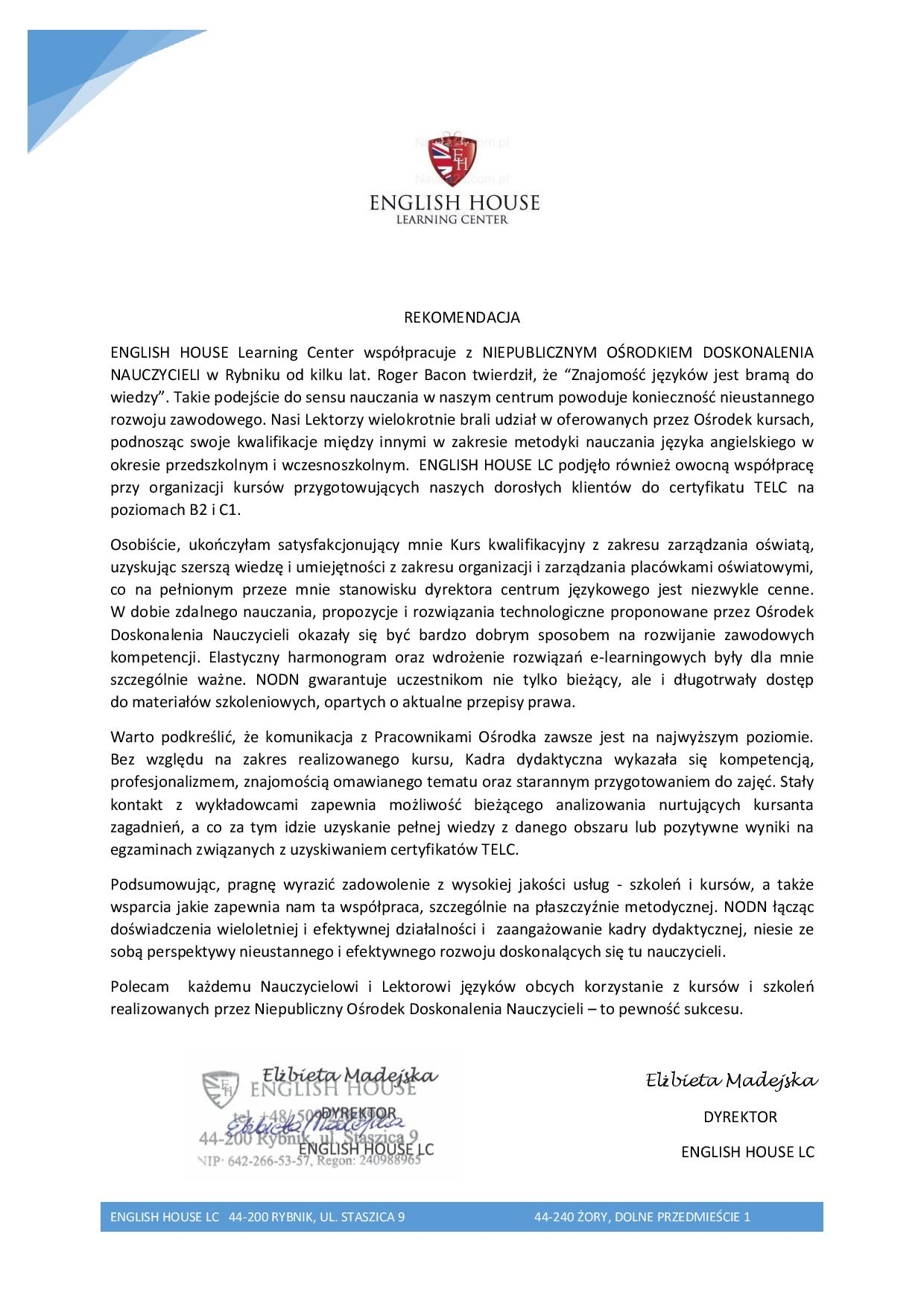 English House Learning Center