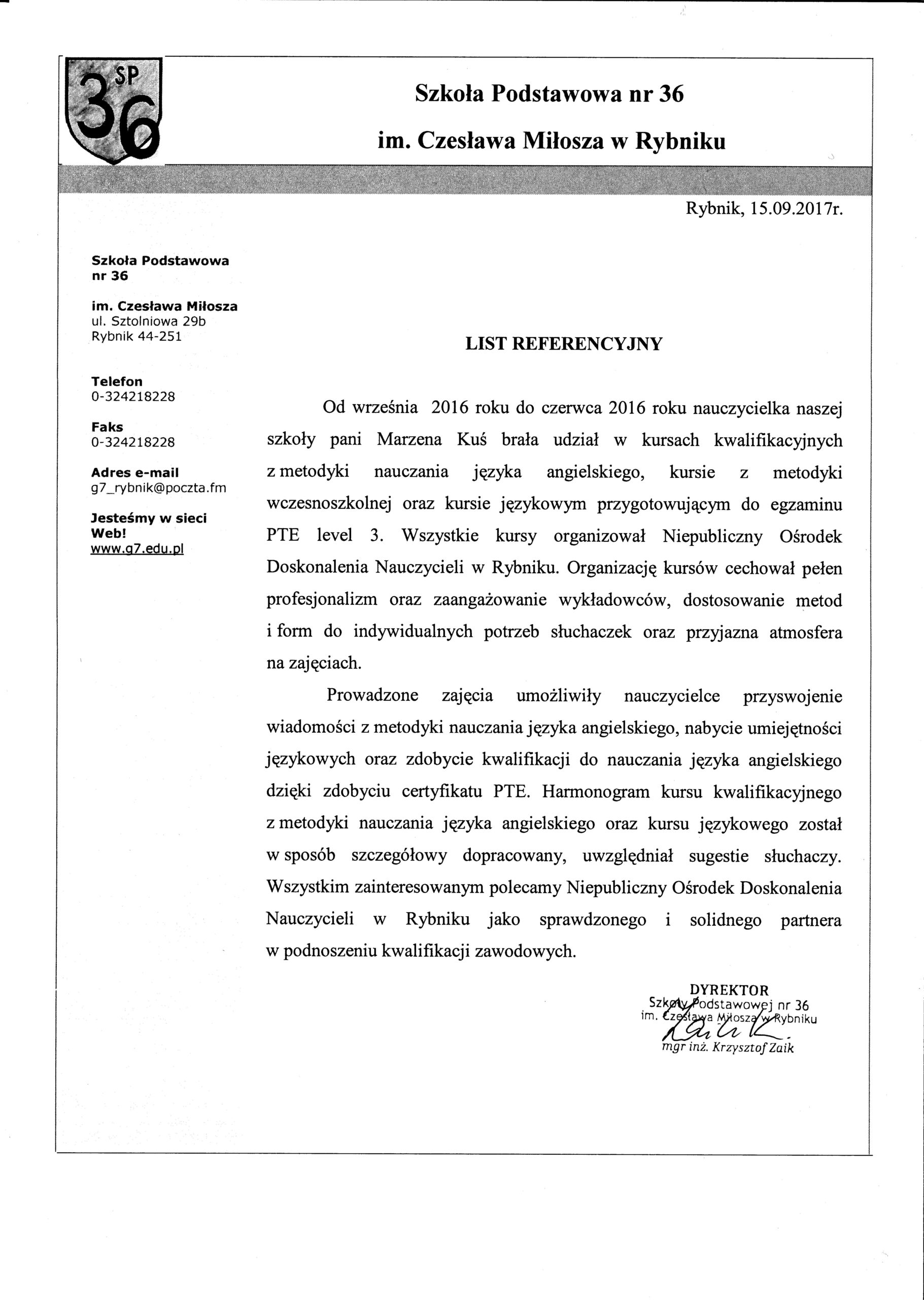 Szkoła Podstawowa nr 36 im. Czesława Miłosza